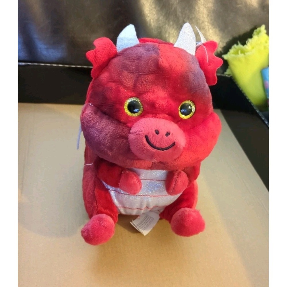 Nanco Belly Buddies Red Dragon Plush Stuffed Animal Toy 8" w/Tag